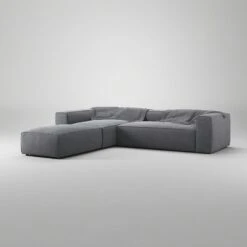 Grand 4 Seater Sofa Divan Left Open End Piece, Zinc Grey -Gubi Furni Sales decotique grand 4 seater sofa divan left open end piece 3
