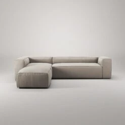 Grand 4 Seater Sofa Divan Left Open End Piece, Sandshell Beige -Gubi Furni Sales decotique grand 4 seater sofa divan left open end piece 33