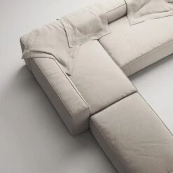 Grand 4 Seater Sofa Divan Left Open End Piece, Sandshell Beige -Gubi Furni Sales decotique grand 4 seater sofa divan left open end piece 37