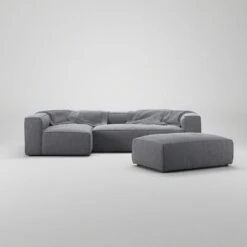 Grand 4 Seater Sofa Divan Left Open End Piece With Footstool, Zinc Grey 11 Grand 4 Seater Sofa Divan Left Open End Piece With Footstool, Zinc Grey -Gubi Furni Sales decotique grand 4 seater sofa divan left open end piece with footstool 2