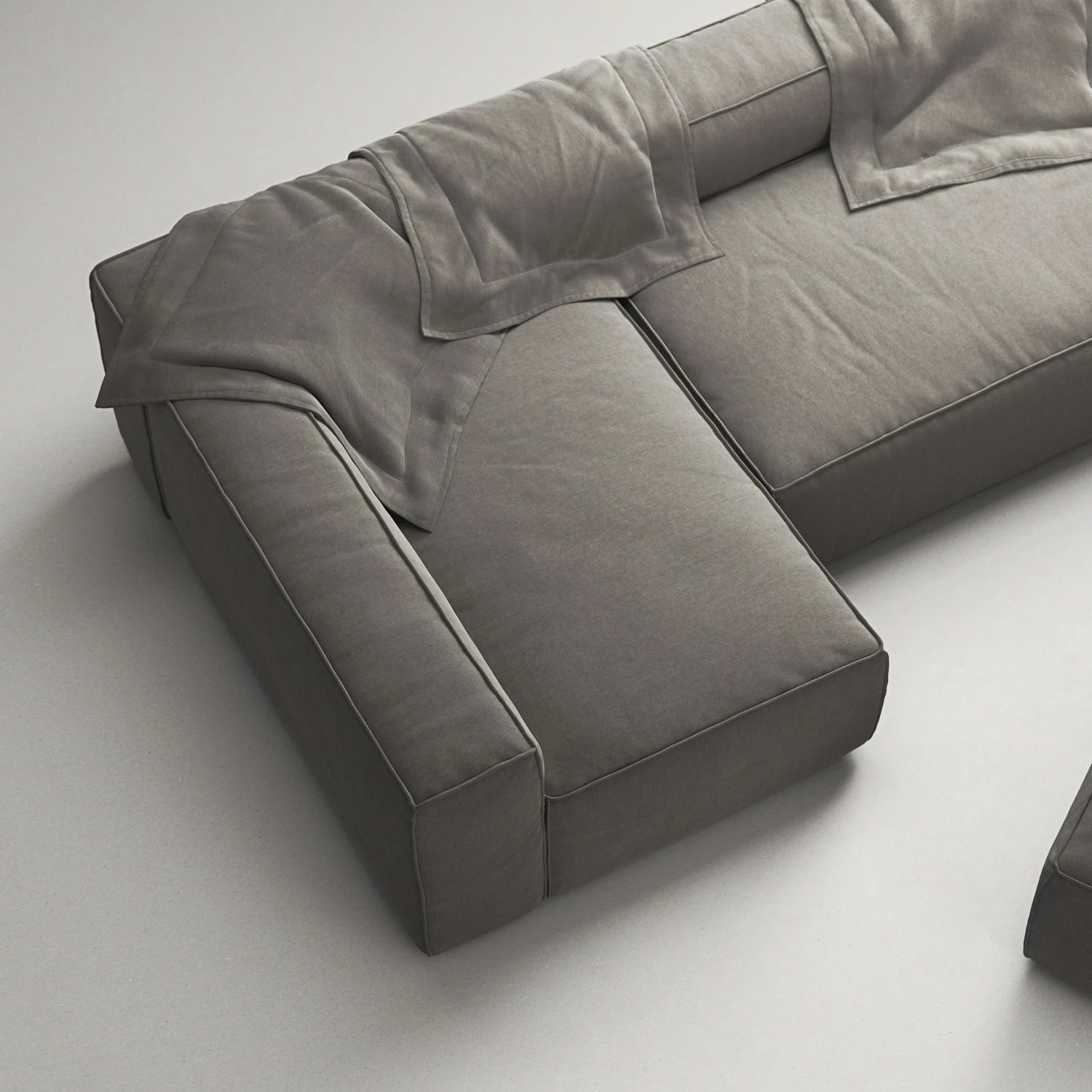 Grand 4 Seater Sofa Divan Left Open End Piece With Footstool, Hunter Brown 8 Grand 4 Seater Sofa Divan Left Open End Piece With Footstool, Hunter Brown - Image 6