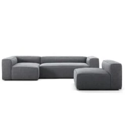 Grand 4 Seater Sofa Divan Left With Armchair, Zinc Grey