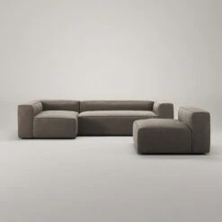 Grand 4 Seater Sofa Divan Left With Armchair, Mole Brown -Gubi Furni Sales decotique grand 4 seater sofa divan left with armchair 11