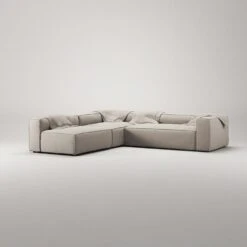 Grand 4 Seater Sofa Divan Left With Armchair, Sandshell Beige -Gubi Furni Sales decotique grand 4 seater sofa divan left with armchair 41