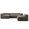 Grand 4 Seater Sofa Divan Left With Armchair, Mole Brown