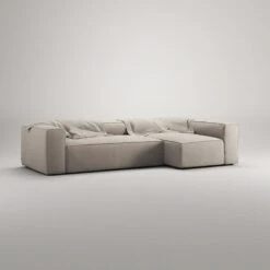 Grand 4 Seater Sofa Divan Right, Sandshell Beige -Gubi Furni Sales decotique grand 4 seater sofa divan right 35