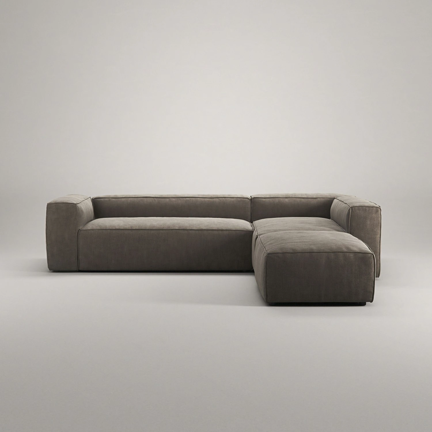 Grand 4 Seater Sofa Divan Right Open End Piece, Mole Brown 4 Grand 4 Seater Sofa Divan Right Open End Piece, Mole Brown - Image 2