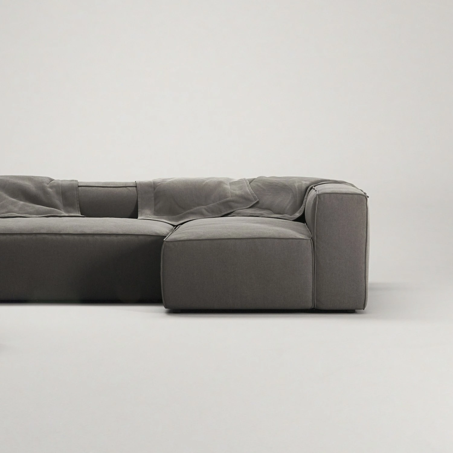 Grand 4 Seater Sofa Divan Right Open End Piece With Footstool, Hunter Brown 6 Grand 4 Seater Sofa Divan Right Open End Piece With Footstool, Hunter Brown - Image 4