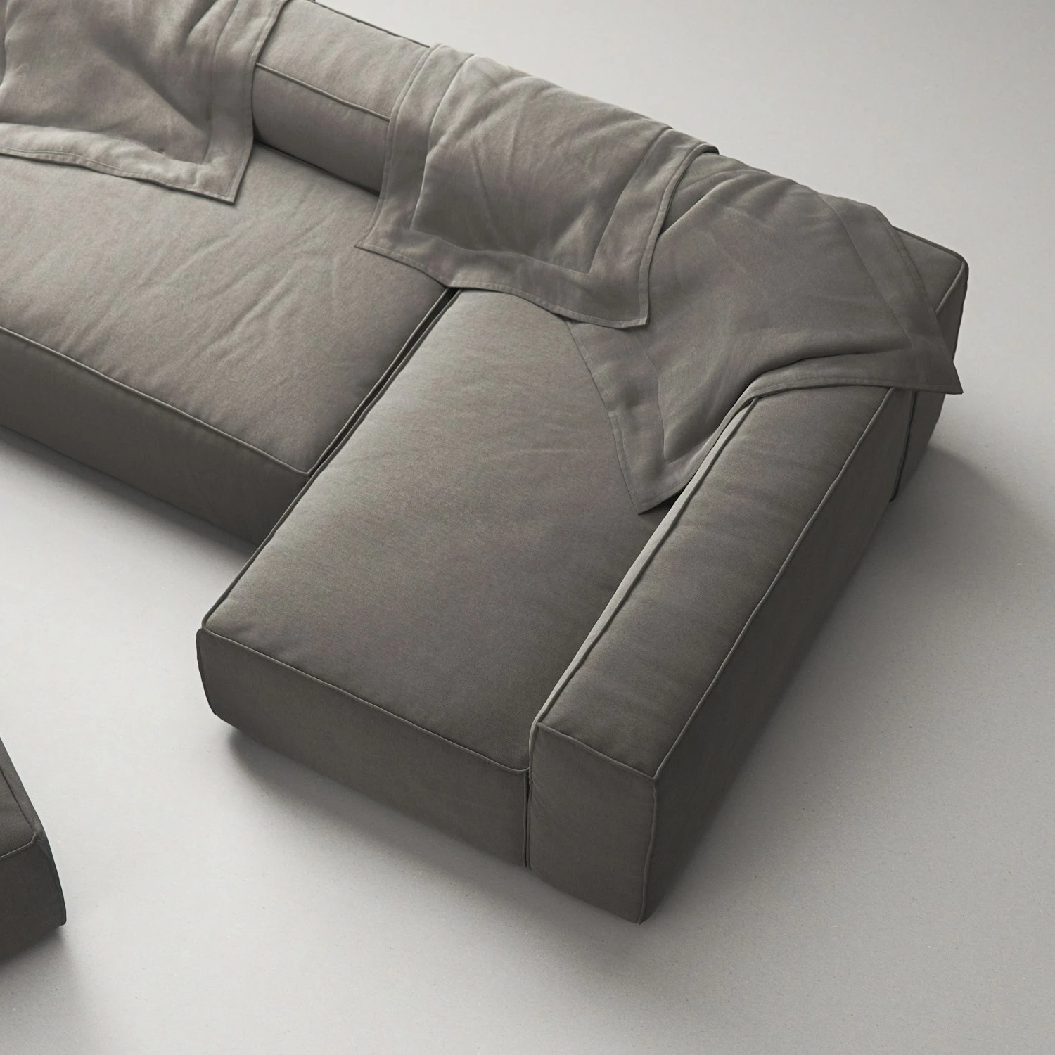 Grand 4 Seater Sofa Divan Right Open End Piece With Footstool, Hunter Brown 5 Grand 4 Seater Sofa Divan Right Open End Piece With Footstool, Hunter Brown - Image 3