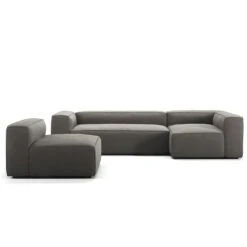 Grand 4 Seater Sofa Divan Right With Armchair, Hunter Brown