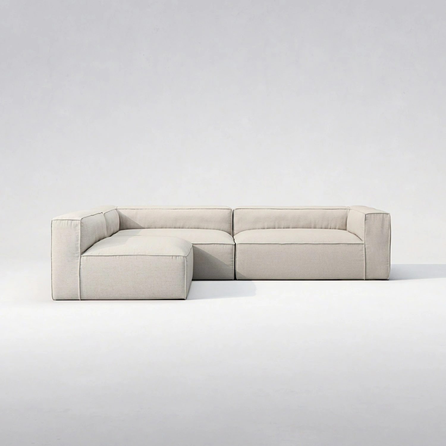 Grand 4 Seater Sofa Open End Reversible Outdoor, Linen Chalk 4 Grand 4 Seater Sofa Open End Reversible Outdoor, Linen Chalk - Image 2