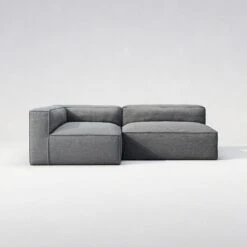 Grand Lounge Sofa 2-Seater Left Outdoor, Charcoal Chiné -Gubi Furni Sales decotique grand lounge sofa 2 seater left outdoor 11