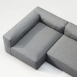 Grand Lounge Sofa 2-Seater Left Outdoor, Charcoal Chiné -Gubi Furni Sales decotique grand lounge sofa 2 seater left outdoor 14