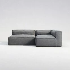 Grand Lounge Sofa 2-Seater Right Outdoor, Charcoal Chiné -Gubi Furni Sales decotique grand lounge sofa 2 seater right outdoor 11