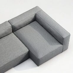 Grand Lounge Sofa 2-Seater Right Outdoor, Charcoal Chiné -Gubi Furni Sales decotique grand lounge sofa 2 seater right outdoor 14