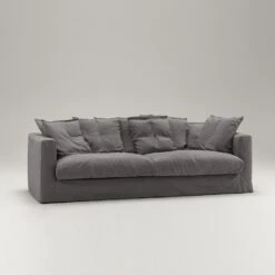 Le Grand Air Sofa 3-Seater Cotton, Grey -Gubi Furni Sales decotique le grand air 3 seater sofa cotton 14