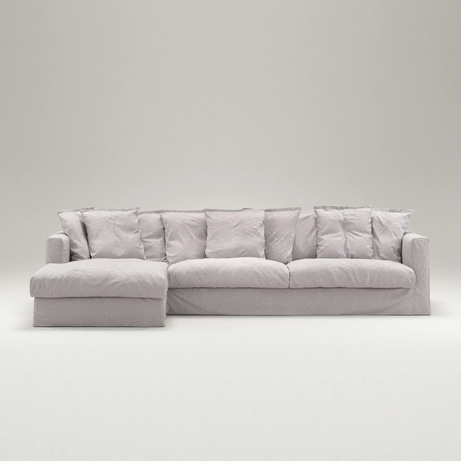 Le Grand Air Divan Left Linen, Misty Grey 4 Le Grand Air Divan Left Linen, Misty Grey - Image 2