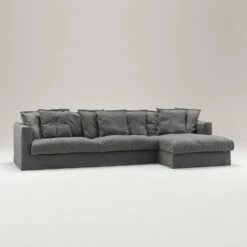 Le Grand Air Divan Right Linen, Carbon Dust -Gubi Furni Sales decotique le grand air divan right linen 3