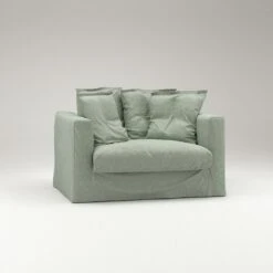 Le Grand Air Loveseat Linen, Green Pear -Gubi Furni Sales decotique le grand air loveseat linen 6