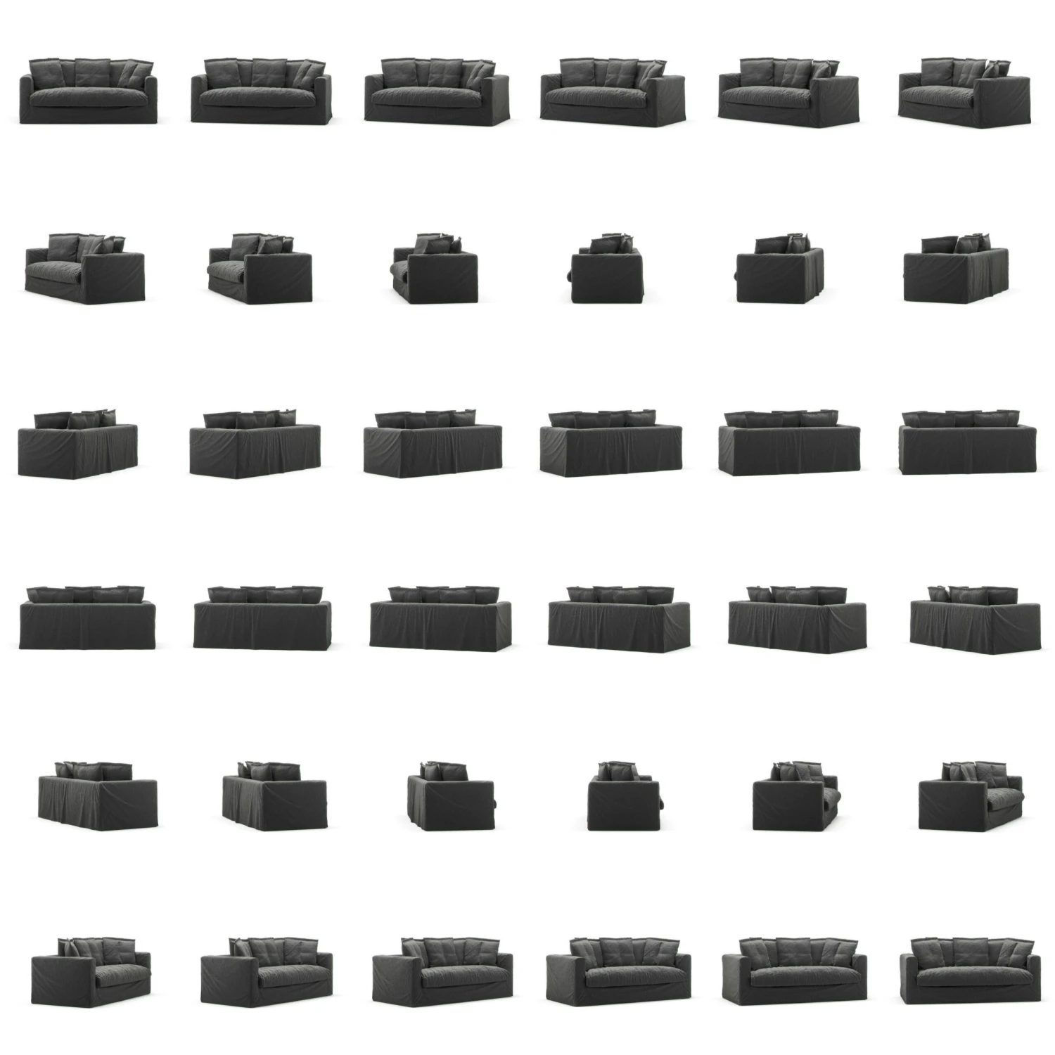 Le Grand Air Sofa 2-Seater Linen, Carbon Dust 7 Le Grand Air Sofa 2-Seater Linen, Carbon Dust - Image 5