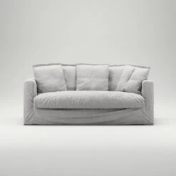Le Grand Air Sofa 2-Seater Linen, Misty Grey -Gubi Furni Sales decotique le grand air sofa 2 seater linen 2