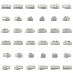 Le Grand Air Sofa 2-Seater Linen, Misty Grey -Gubi Furni Sales decotique le grand air sofa 2 seater linen 3