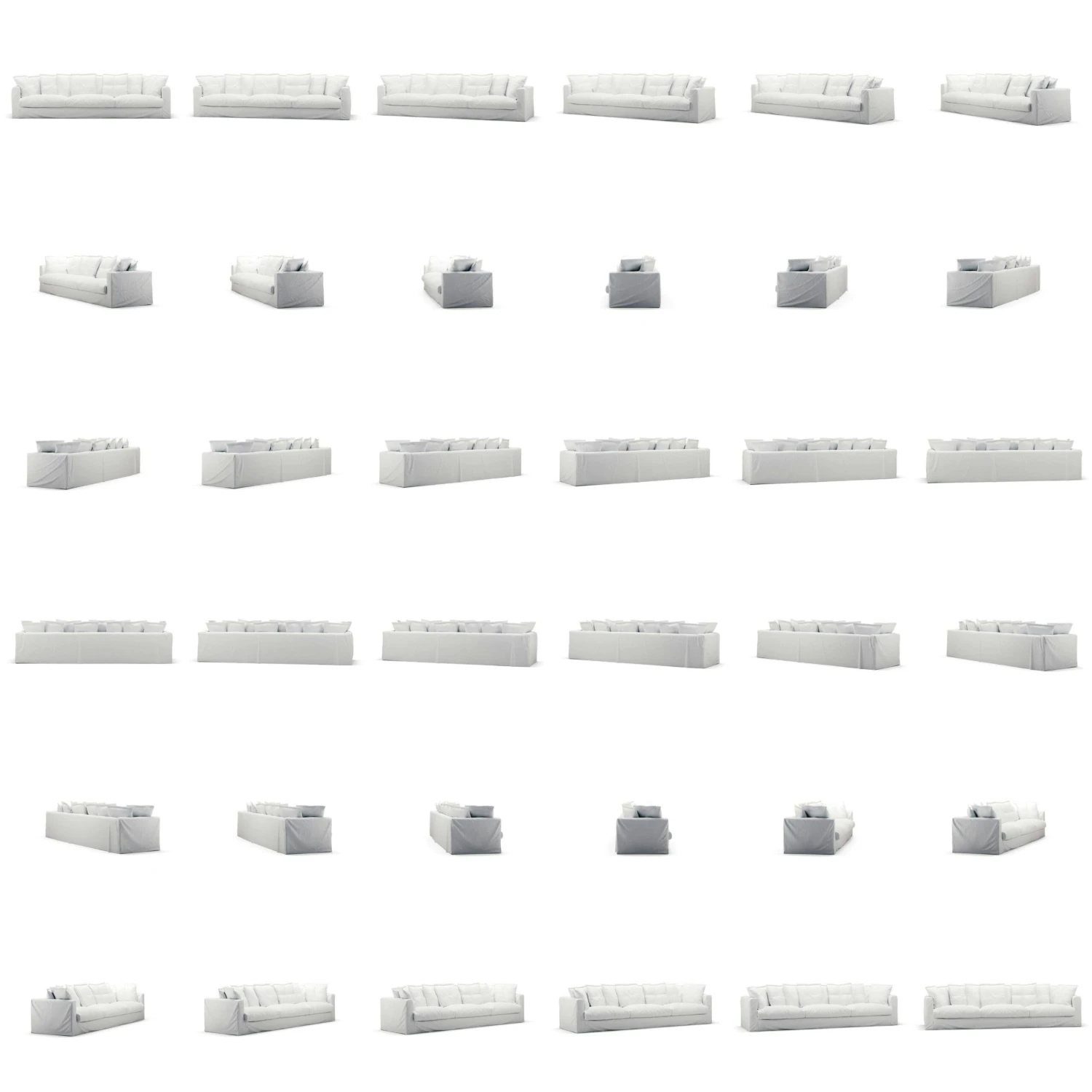 Le Grand Air Sofa 5-Seater Cotton, White 7 Le Grand Air Sofa 5-Seater Cotton, White - Image 5