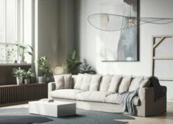 Le Grand Air Sofa 5-Seater Linen, Natural Blonde -Gubi Furni Sales decotique le grand air sofa 5 seater linen 8