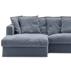 Le Grand Air Upholstery 3-Seater Divan Left, Blue