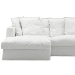 Le Grand Air Upholstery 3-Seater Divan Left, White