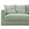 Le Grand Air Upholstery 3 Seater Linen, Green Pear