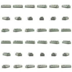 Le Grand Air XL Sofa 4-Seater Linen, Green Pear -Gubi Furni Sales decotique le grand air xl sofa 4 seater linen 28