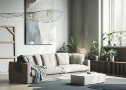 Le Grand Air XL Sofa 4-Seater Linen, Natural Blonde -Gubi Furni Sales decotique le grand air xl sofa 4 seater linen 9