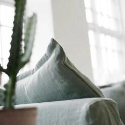 Le Grand Air Loveseat Linen, Green Pear -Gubi Furni Sales decotique le grand sofa 3 seater linen 1 1