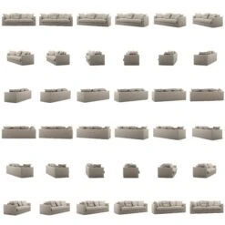 Le Grand Air Sofa 3-Seater Linen, Savage Linen -Gubi Furni Sales decotique le grand sofa 3 seater linen 10