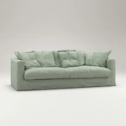 Le Grand Air Sofa 3-Seater Linen, Green Pear 10 Le Grand Air Sofa 3-Seater Linen, Green Pear -Gubi Furni Sales decotique le grand sofa 3 seater linen 7