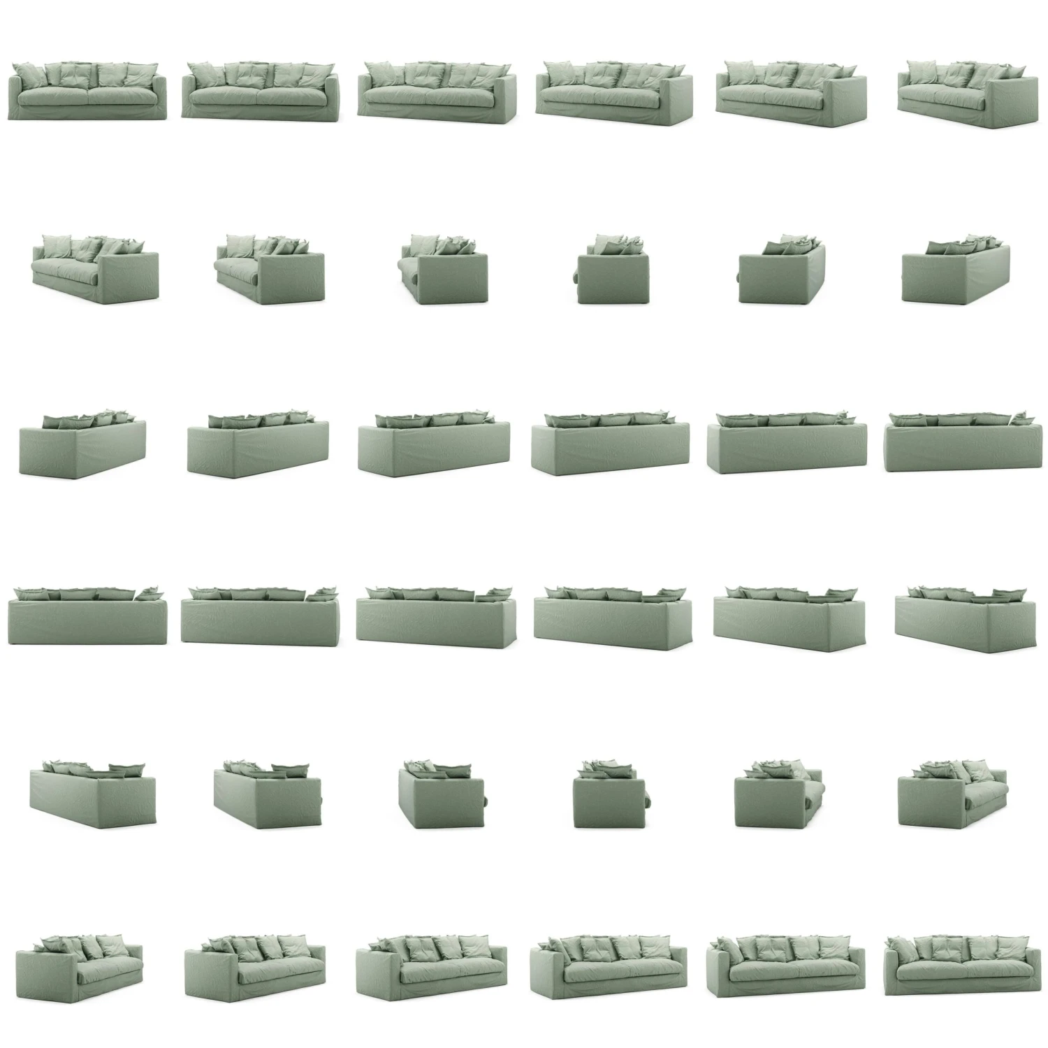 Le Grand Air Sofa 3-Seater Linen, Green Pear 7 Le Grand Air Sofa 3-Seater Linen, Green Pear - Image 5