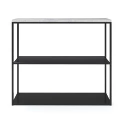 Marvelous Sideboard 90x75 Cm, Black / White Marble