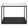 Marvelous Soffbord 63x63cm, Black/White Marble