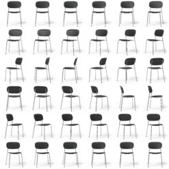 Note Chair Chrome, Black Oak 13 Note Chair Chrome, Black Oak -Gubi Furni Sales decotique note chair 66