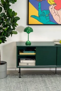 Vogue Media Bench With Legs 136 Cm, Green / Brass -Gubi Furni Sales decotique vogue media bench with legs 136 cm 1
