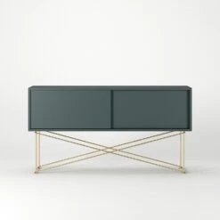 Vogue Media Furniture 136H, Grey/2G/Brass -Gubi Furni Sales decotique vogue media furniture 136 with frame stand 158