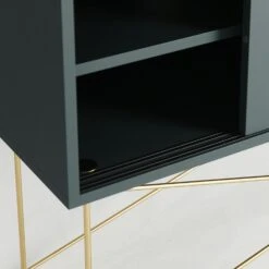 Vogue Media Furniture 136H, Grey/2G/Brass -Gubi Furni Sales decotique vogue media furniture 136 with frame stand 160