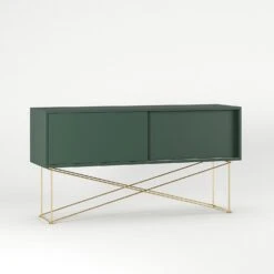 Vogue Media Furniture 136H, Green/2G/Brass -Gubi Furni Sales decotique vogue media furniture 136 with frame stand 173
