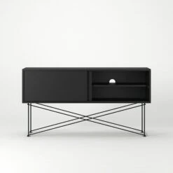 Vogue Media Furniture 136H, Antracit/2A/Black -Gubi Furni Sales decotique vogue media furniture 136 with frame stand 35