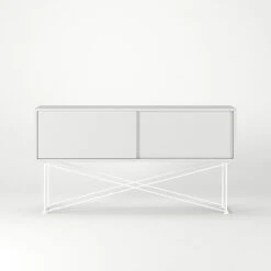 Vogue Media Furniture 136H, White/2W/White -Gubi Furni Sales decotique vogue media furniture 136 with frame stand 88
