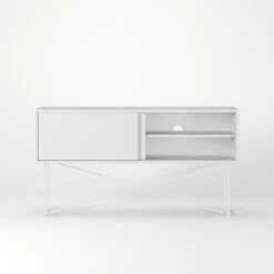 Vogue Media Furniture 136H, White/2W/White -Gubi Furni Sales decotique vogue media furniture 136 with frame stand 91