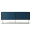 Vogue Media Bench With Legs 136 Cm, Dark Blue / Brass -Gubi Furni Sales decotique vogue media furniture 136 with legs 29
