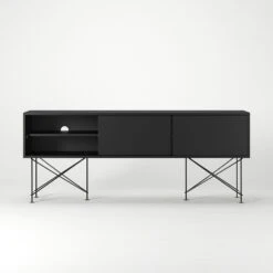 Vogue Media Furniture 180H, Antracit/3A/Black -Gubi Furni Sales decotique vogue media furniture 180 with frame stand 36