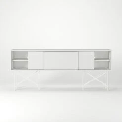 Vogue Media Furniture 180H, White/3W/White -Gubi Furni Sales decotique vogue media furniture 180 with frame stand 93